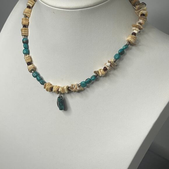 Monet Jewelry - Monet jewelry signed costume jewelry turquoise dyed stone beaded blue boho
